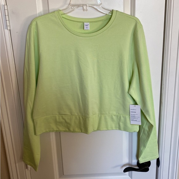NWT Womens Old Navy Active Long Sleeve Crop Top Light Green size XL - Picture 8 of 8